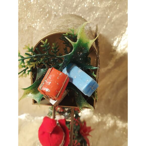 Vintage MCM Pixie Elf Knee Hugger Christmas Mailbox Centerpiece Holiday Decor - Picture 7 of 16